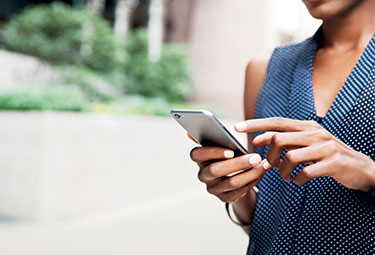 Woman holding a phone